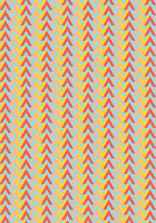 Abstract geometric vector pattern in yellow, orange, red and blueのイラスト素材