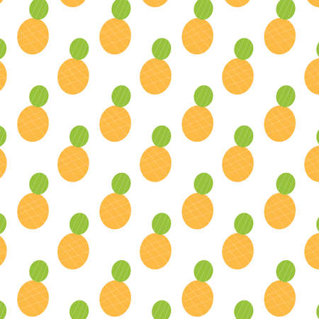 Pineapple vector patternのイラスト素材