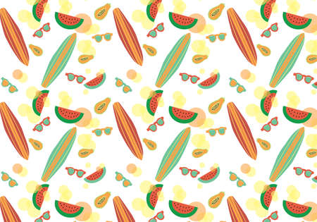 Happy summer vector pattern