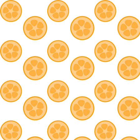 Kumquat citrus vector pattern backgroundのイラスト素材