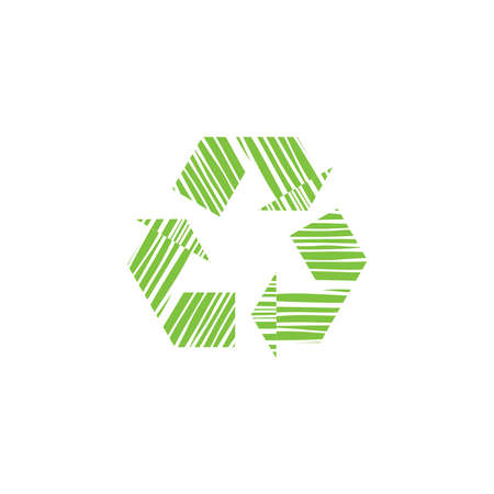Universal recycling symbol vector iconのイラスト素材