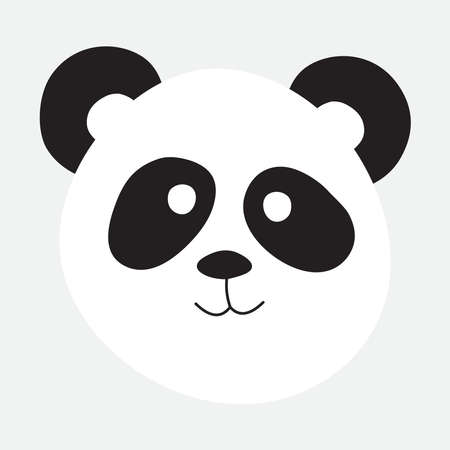 Panda bear portrait vector illustrationのイラスト素材