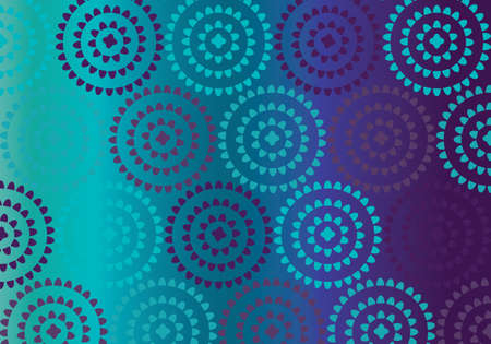Purple, turquoise blue color palette vector pattern yoga matsのイラスト素材