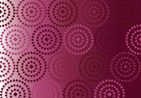 Strong red color yoga mat vector pattern geometric circle illustrationのイラスト素材