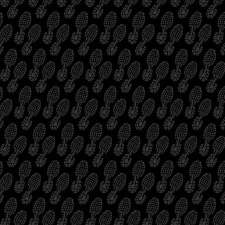 Shoe Print in grey, black backgroundのイラスト素材