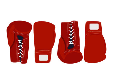 Red Boxing Gloves Setのイラスト素材