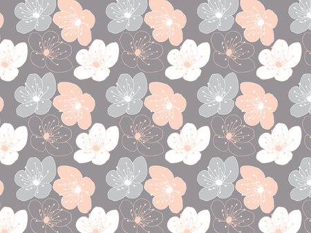 Cherry blossom patternのイラスト素材