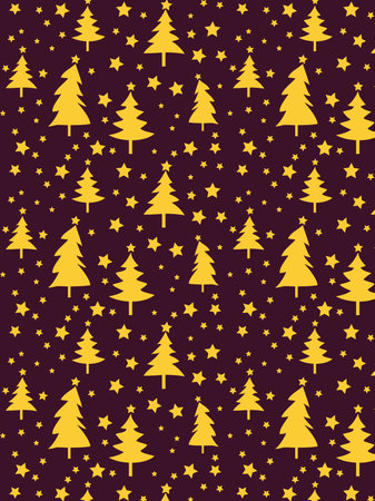 Dancing Christmas trees patternのイラスト素材