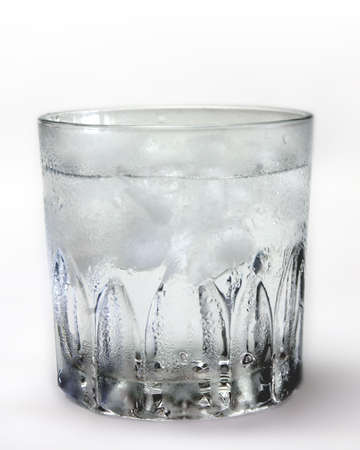 Glass of Ice cold waterの写真素材