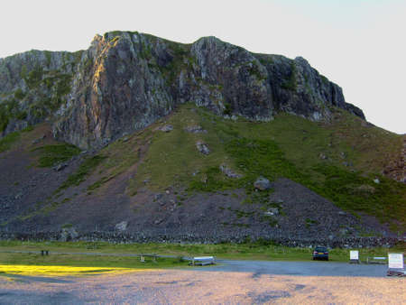 Rockface and Picnic Area at Ellenabeich Seil Island , Scotland の写真素材