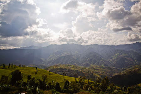 Golden Rice Field, a beautiful natural beauty on mountain in Nan Khun Nan  Rice Terraces,Nan...