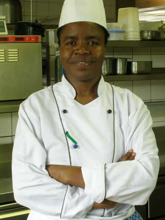 Black female chefの写真素材