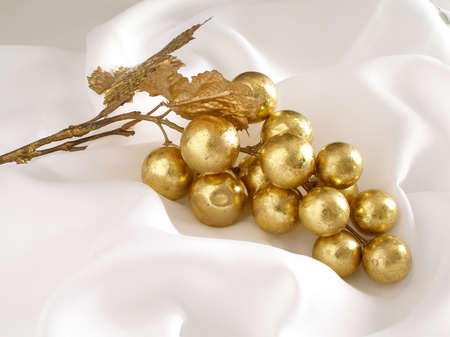 Christmas golden grapes decoration (Can be used any time)の写真素材