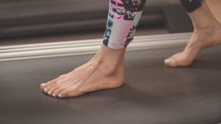 girl walking barefoot