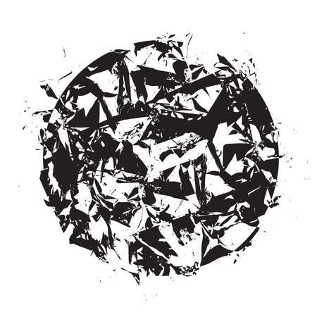 Black sphere. Vector abstract illustration on a white background.のイラスト素材