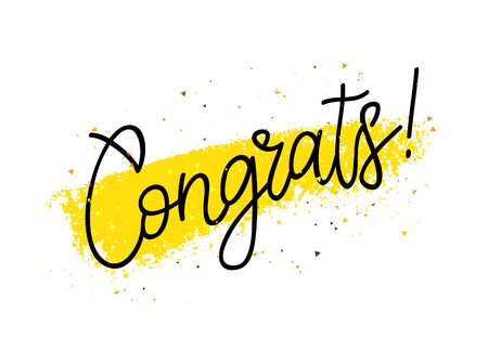Congrats! Trend calligraphy.のイラスト素材