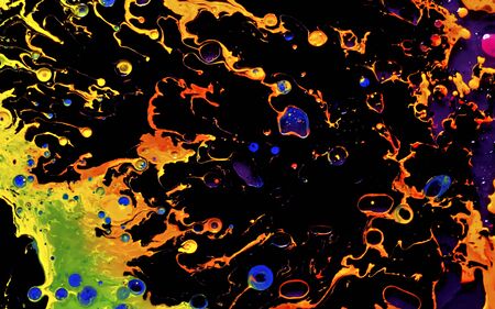 Colorful watercolor ink in oil water. Cool trending screensaver. Abstract trending background.