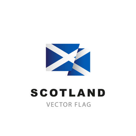 Scotland flag. Vector illustration isolated on white background.のイラスト素材