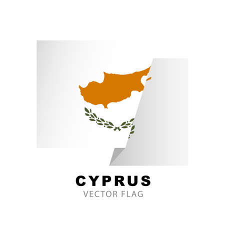 Flag of Cyprus. Vector illustration isolated on white background.のイラスト素材