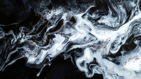 Soapy outer space. Foam marble background. Stylish abstract wave pattern. There is movement and energy in the painting, as if a wave is breaking on the shore. Textured backdrop. Amazing wallpapersの素材