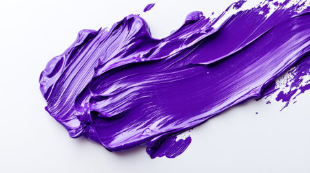 Purple element for the design. A purple brush stroke on a white background, hand-drawn. A thick textured brush stroke. A die for the text. Abstract shiny background. Backdropの素材