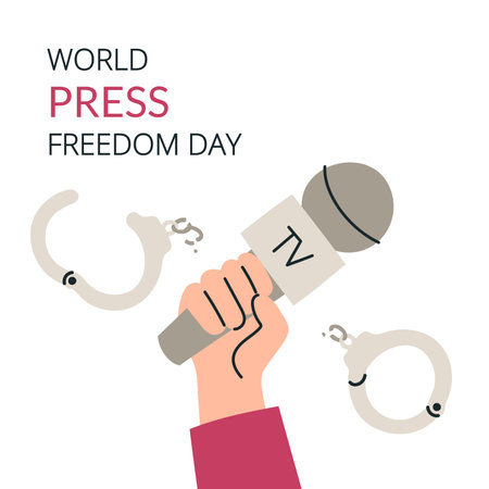 World press freedom day illustrationのイラスト素材