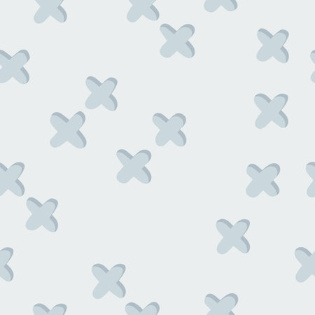Hand drawn seamless cross pattern. Simple design for fabric, textile, wrapping paper, wallpaper, coverのイラスト素材
