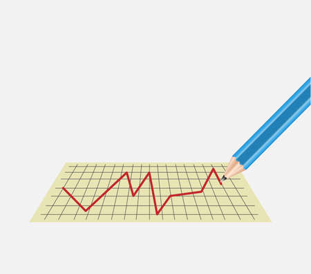 the chart on the sheet - vector illustrationsのイラスト素材