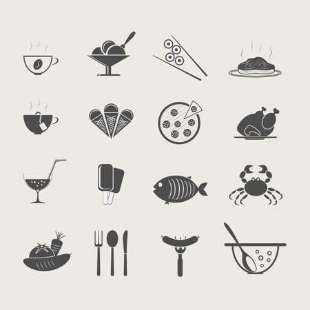 food and drink set of icon vector illustrationのイラスト素材