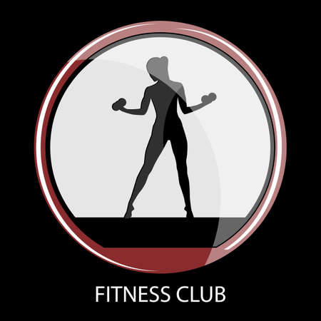 icon fitness club sport style illustrationのイラスト素材