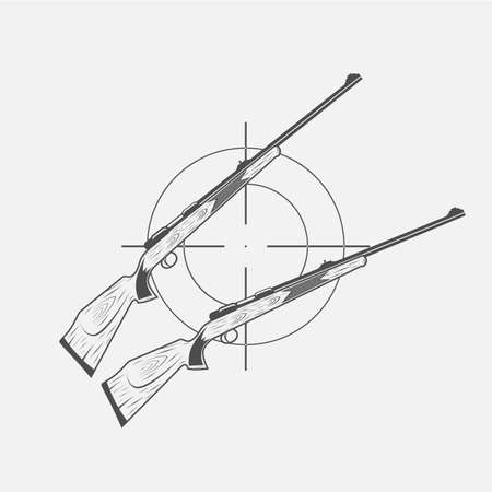 guns the background of the target rifleのイラスト素材