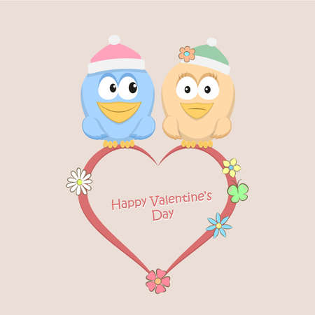 Illustration of Love Birdsのイラスト素材