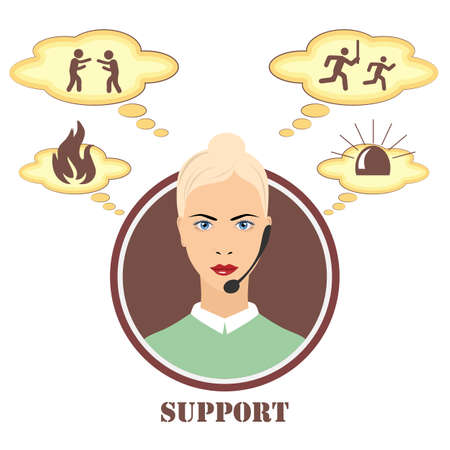 telephone emergency servicesのイラスト素材