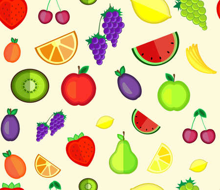 Seamless pattern of fruitのイラスト素材