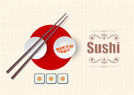 Background with sushiのイラスト素材