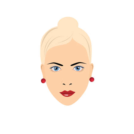 Beautiful woman face - vector logo template for beauty salonのイラスト素材