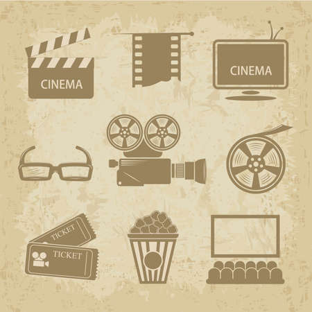 video icon cinema signのイラスト素材