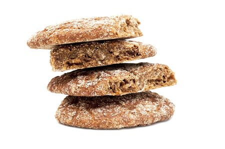 Fresh sweet white bread isolated, fresh pastries