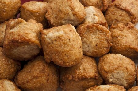Fried pork meatballs. Fried juicy meat cutlets.の写真素材