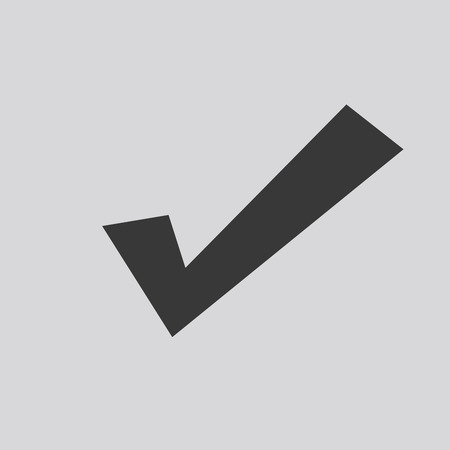 Black check mark icon - vector illustration. Simple flat check icon.のイラスト素材