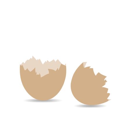 Egg shell icon isolated on white background. Eggshell sign - vector illustration.のイラスト素材