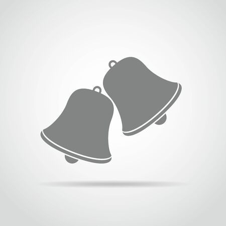 Christmas handbell icon isolated. Simple gray handbells sign. Vector illustration.のイラスト素材