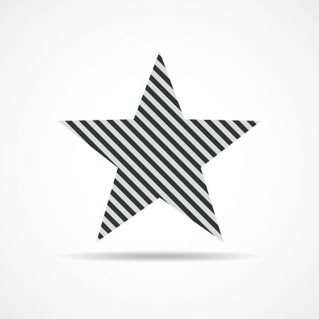 Abstract star icon in flat design. Gray star icon on light background. Vector illustration.のイラスト素材