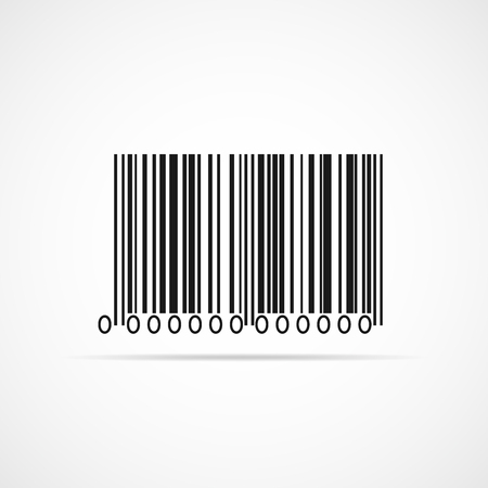 Barcode icon isolated on light background. Vector illustration. Black barcode in flat designのイラスト素材