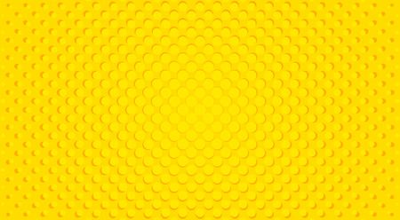 Yellow background with orange dots. Abstract background with halftone dots design. Vector illustration.のイラスト素材