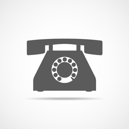 Phone icon. Vector illustration. Gray phone icon on light background.のイラスト素材