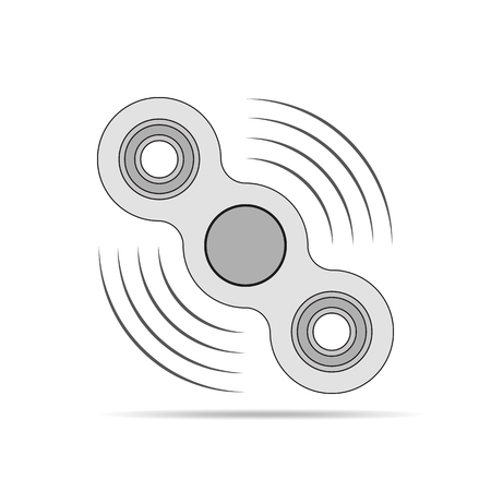 Hand spinner icon, isolated on white background. Hand spinner toy. Vector illustration. Spinner stress relieving toy.のイラスト素材
