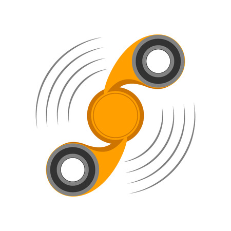 Hand spinner icon, isolated on white background. Hand spinner toy. Vector illustration. Spinner stress relieving toy.のイラスト素材