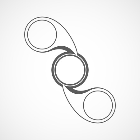 Hand spinner icon, isolated on light background. Hand spinner toy. Vector illustration. Spinner stress relieving toy.のイラスト素材