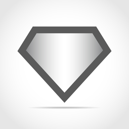 Bright superhero color logo on light background. Vector illustration. Gray superhero logoのイラスト素材